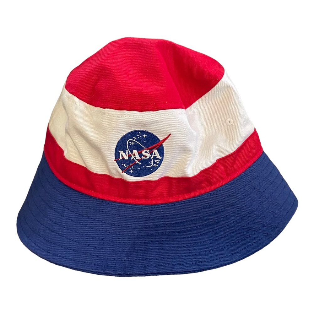 Mad Engine NASA Red White Blue Bucket Hat Space